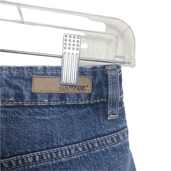 Garage Blue Raw Hem Distressed Jean Denim Shorts Juniors Size 1 - Picture 6 of 11